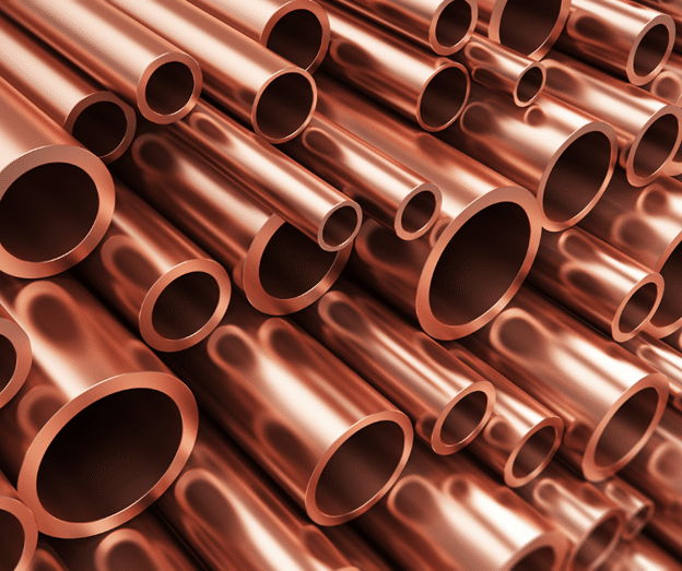 Stacked copper piping